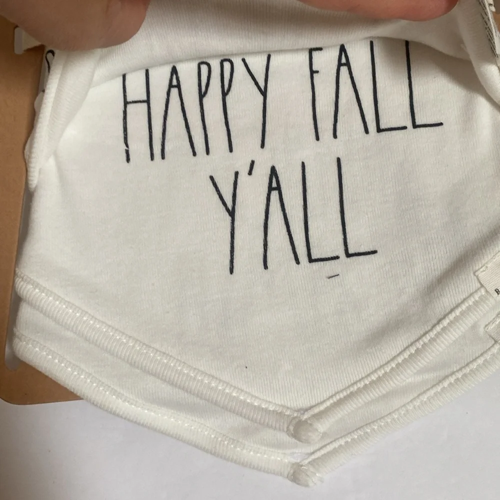 NWT set if 3 Rae Dunn Pumpkin Spice, Happy Fall Y'all, Mornin Pumpkin Baby Bibs